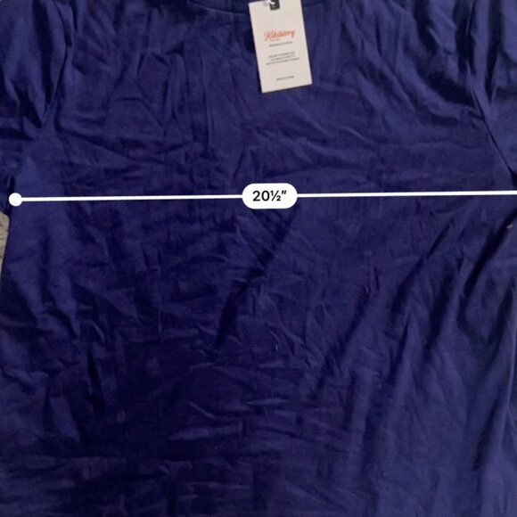 New! Kikiberry‎ Sz 2 XL Royal Blue Short Sleeve Top C08 - Picture 5 of 5